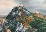 Michel Ciry, Paysage à Cintra, 1974, aquarelle sur papier
