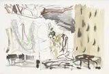 Per Kirkeby, Laeso, 1989, gouache, pastel, fusain et stylo sur papier