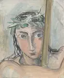 Maurice Barraud, Jeune homme aux lauriers, huile sur toile