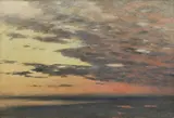 Arthur Severn, Coucher de soleil, aquarelle sur papier
