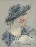 Charles Camoin, Portrait de femme au chapeau
