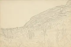 Alexandre Perrier, Paysage près Salève, crayon sur papier