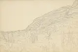 Alexandre Perrier, Paysage près Salève, crayon sur papier