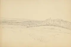 Alexandre Perrier, Paysage près Salève, crayon sur papier