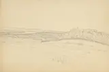 Alexandre Perrier, Paysage près Salève, crayon sur papier