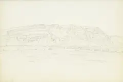 Alexandre Perrier, Paysage près Salève, crayon sur papier