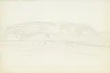 Alexandre Perrier, Paysage près Salève, crayon sur papier