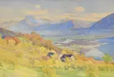 Jacques Louis Odier, Brione sopra Minusio, 1918,aquarelle sur papier