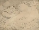 La femme au chat by Tsuguharu Foujita, 2001, pointe sèche, offered Dec 2023