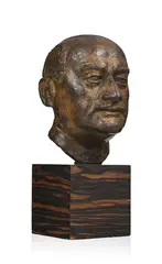 Pierre Blanc, Buste d'homme, sculpture en bronze