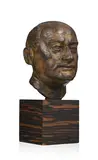 Pierre Blanc, Buste d'homme, sculpture en bronze