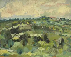 André Julien Prina, Paysage, huile sur toile