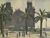 Maurice Barraud, Paysage méditerranéen, huile sur toile
