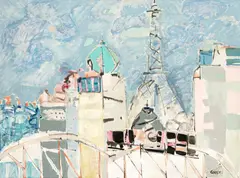 Gilles Gorriti, Paris-Métropolitain, 1972, huile sur toile