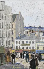 Marko Stupar, Rue de ville, huile sur toile