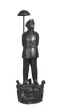 Yu Fan, Policier, 1996, sculpture en bronze