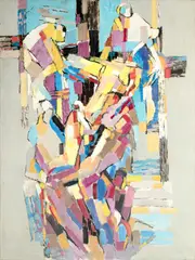 Jean Chevolleau, Decrucifixion, huile sur toile