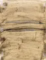 Bernd Hahn, Querlinien auf grau, 1991, Acryl auf Papier
