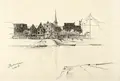 Rudolf Schuster, Pünderich / Mosel, 1889, Grafitzeichnung auf gelblichem Papier
