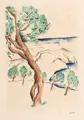 Siegfried Berndt, Kreideküste auf Rügen, Um 1920, Aquarell über Federzeichnung in Tusche auf feinem Japanbütten