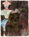 Maskerade by Hans Christof Drexel, 1944, Aquarell, Gouache, Deckweiß und Farbkreidezeichnung auf feinem, chamoisfarbenen Bütten, offered Jun 2026