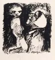 Bernhard Hoetger, Mutter und Kind, Um 1920, Lithografie auf Bütten