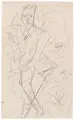 Ernst Ludwig Kirchner, Hugo, Grafitzeichnung auf chamoisfarbenem Papier