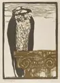 Friedrich Lissmann, Lämmergeier, Um 1910, Farbholzschnitt auf hauchdünnem Japan