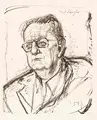 Otto Dix, Der Musiker Kurt Striegler, 1953, Lithografie auf Kupferdruckpapier