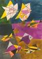 Meinolf Splett, Fische, 1956, Aquarell