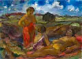 Erich Fraaß, Drei Frauen am See, Um 1919, Öl auf Leinwand