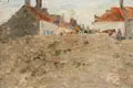 Robert Sterl, Nordfranzösisches Dorf, 1893, Öl auf Leinwand, auf Hartfaser kaschiert