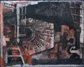 Wolfgang Bruchwitz, Kavalkade – Reiter im Schnee, 1984, Öl auf Hartfaser