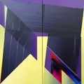 Eberhard Oertel, Gebrochene Brücke, 1999, Öl und Acryl auf Leinwand, Diptychon