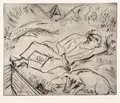 Paul Kleinschmidt, Der verlorene Sohn, 1920, Kaltnadelradierung mit Plattenton auf Maschinenbütten