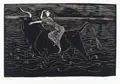 Gerhard Marcks, Europa auf dem Stier, 1961, Holzschnitt auf Japan