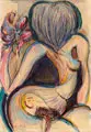 Hermann Naumann, Weiblicher Akt mit Amaryllis