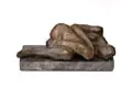 Siegfried Krepp, Kleine Liegende nach links mit angezogenem Bein, Um 1980, Bronze, gegossen, dunkelbraun patiniert