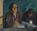 Otto Niemeyer-Holstein, Paula Jüchser und Anneliese Niemeyer (Hiddensee), 1932, Öl auf Leinwand