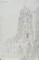 Gottlob Friedrich Thormeyer, Der Dom in Bern, Bleistiftzeichnung auf " C & I Honig"-Velin