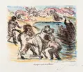 Lovis Corinth, Europa mit dem Stier, 1920, Farblithografie auf Bütten