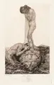 Bruno Héroux, Schmerz, 1909, Radierung