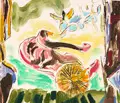 Wilhelm Lachnit, Ohne Titel. Wohl 1950er Jahre, Radierung und Gouache auf Velin