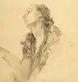 Christoph Wetzel, Versunken, 2016, Kohlestiftzeichnung auf gelblichem Bütten