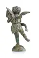 Andrea del Verrocchio, Putto mit Delphin, Bronze, gegossen, schwarzgrün patiniert