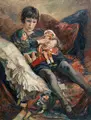 Walter Reimann, Mädchen mit Puppen, Wohl 1921, Öl auf Leinwand