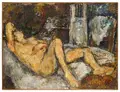 Manfred Böttcher, Liegender Akt, 1969, Öl auf Leinwand