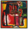 Fritz Keller, Der Raucher, 1979, Öl auf Hartfaser