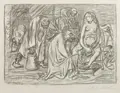 Ernst Barlach, Die Erhalterin der Familie, Um 1930, Umdrucklithographie auf gelblichem Maschinenbütten