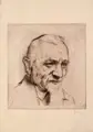 Eric Johansson, Acht Zeichnungen und druckgrafische Arbeiten . 1914– 1930er Jahre, a) Sitzender weiblicher Akt (Akademiezeichnung). 1914